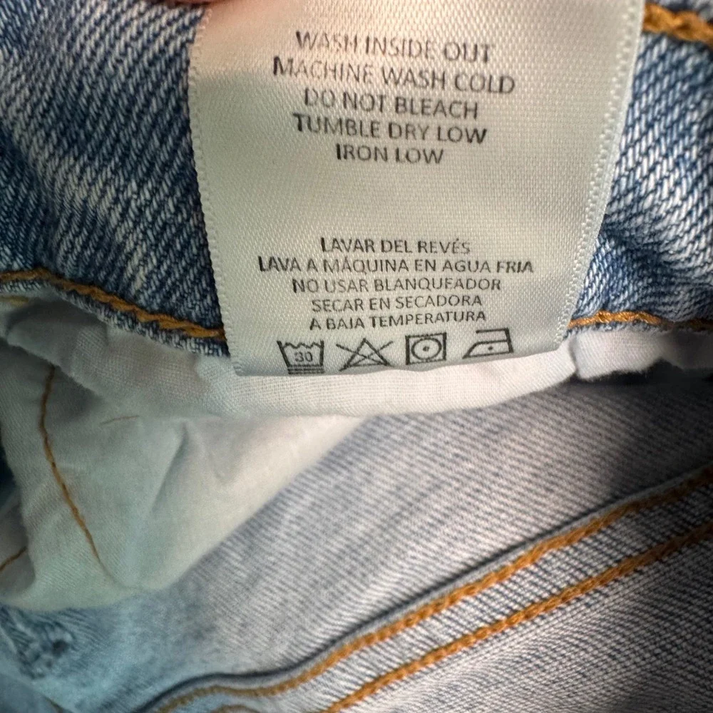 Cello Light Wash Straight Leg Jeans Distressed High Rise‎ Y2K Grunge Streetwear